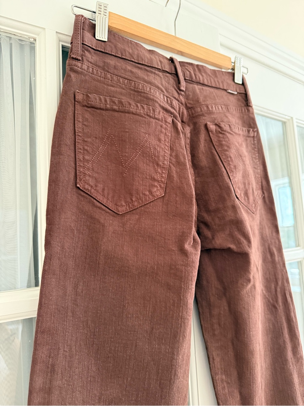 MOTHER The Rambler Zip Ankle Pants in Brown - Picture 4 of 8
